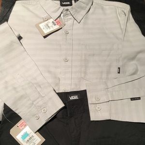 New Vans  button down shirt and casual pants